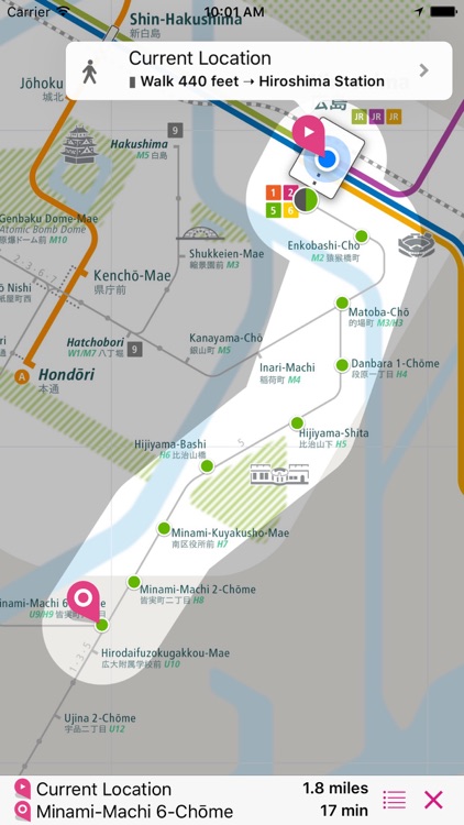 Hiroshima Rail Map