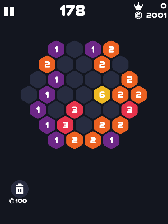 Screenshot #6 pour Hexa Number Smash : Tap Puzzle