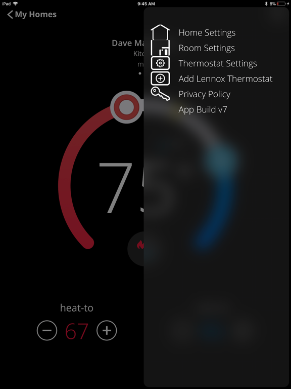iComfort Home Companion App iPad screenshot