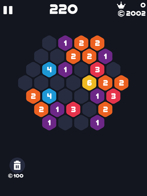 Screenshot #5 pour Hexa Number Smash : Tap Puzzle
