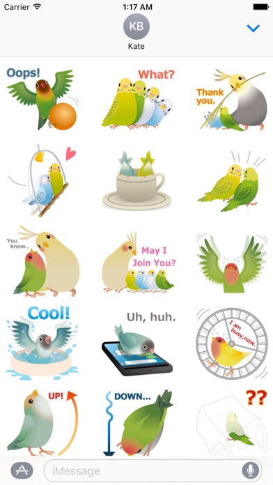 Screenshot #2 pour Cute Birds And Love Sticker