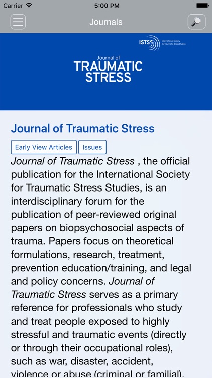 JTS Journal of Traumatic Stres