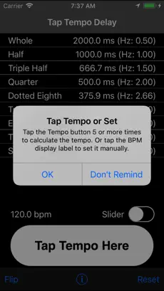 Image 1 Tap Delay & Tempo Calculator iphone