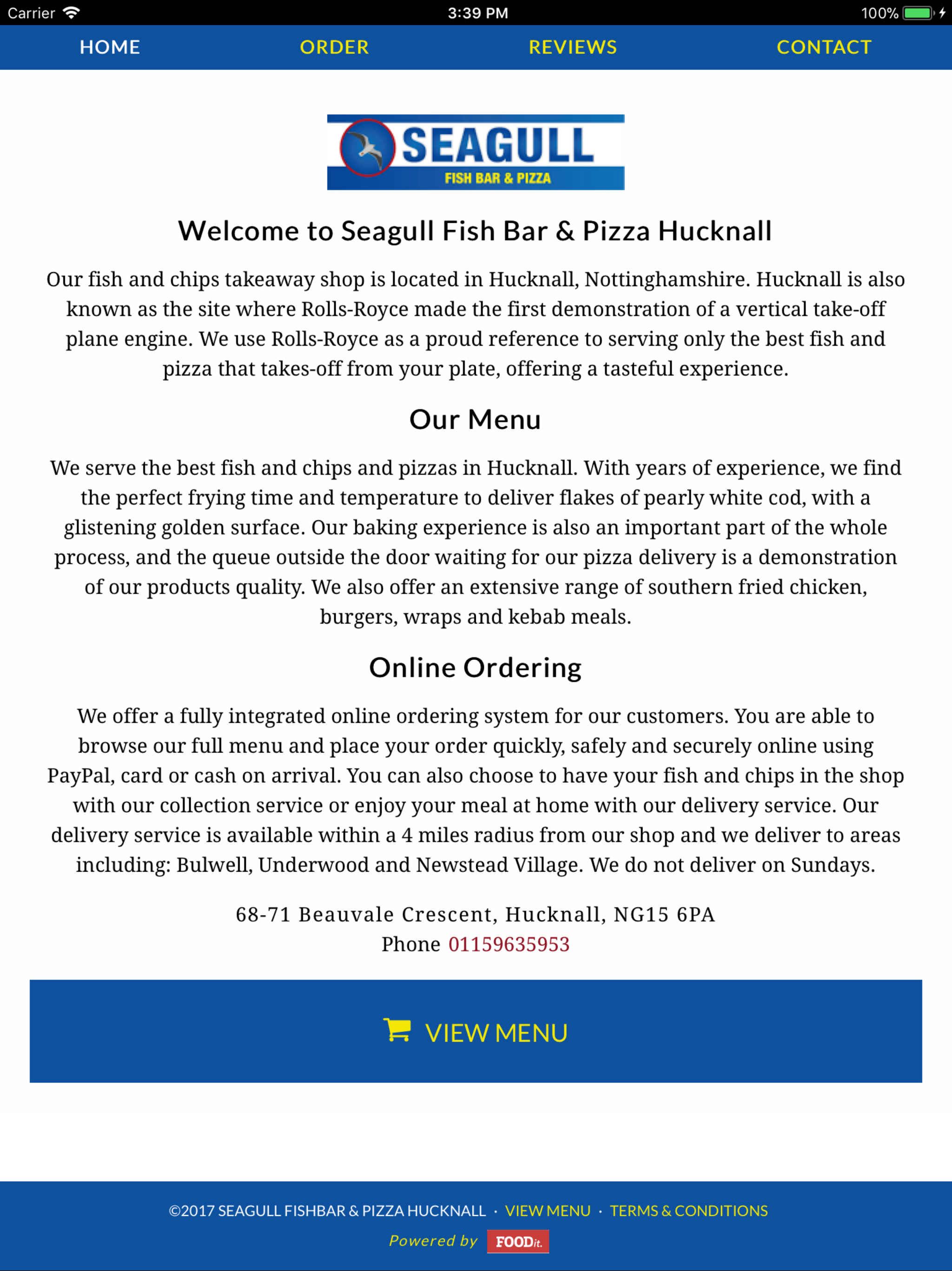 Seagull Fish Bar & Pizza screenshot 4