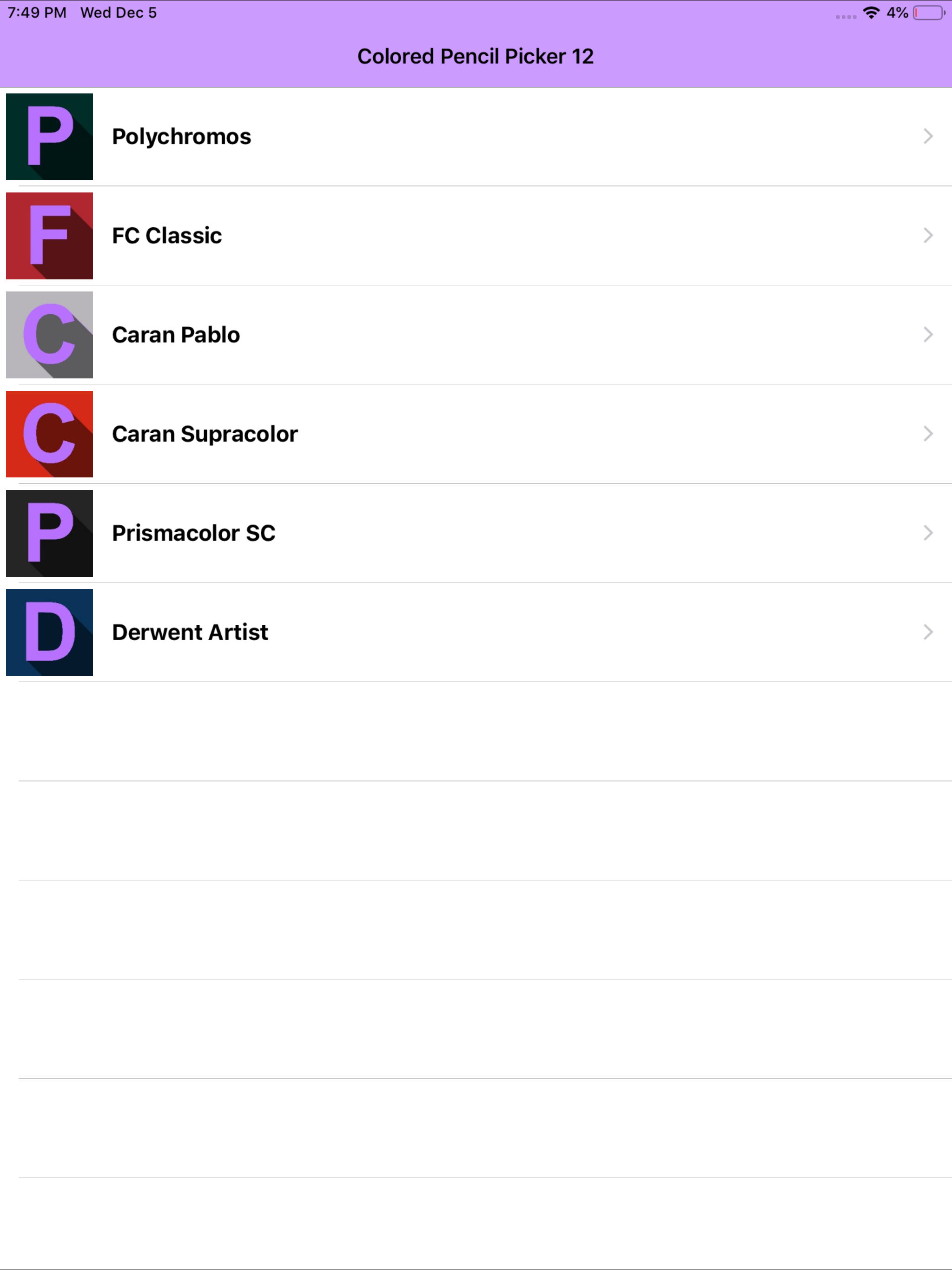 Colored Pencil Picker 12