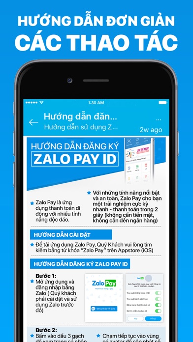 Hướng Dẫn Zalo Pay cho iPhone screenshot 2