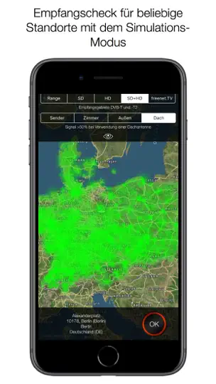 Screenshot von DVB-T2 Finder auf dem iPhone 10