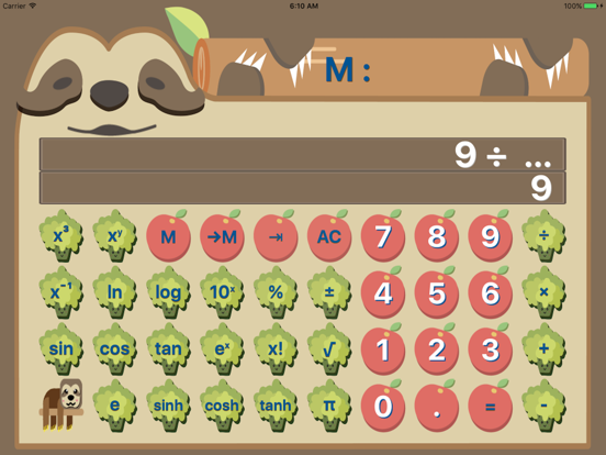 Sloth Calculator iPad screenshot 3 - Utilities app