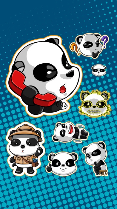 Cute Panda - iMessage Stickers screenshot 4