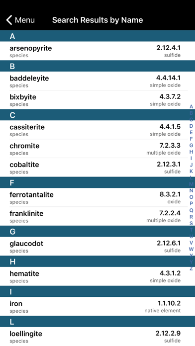 Mineral Database screenshot1