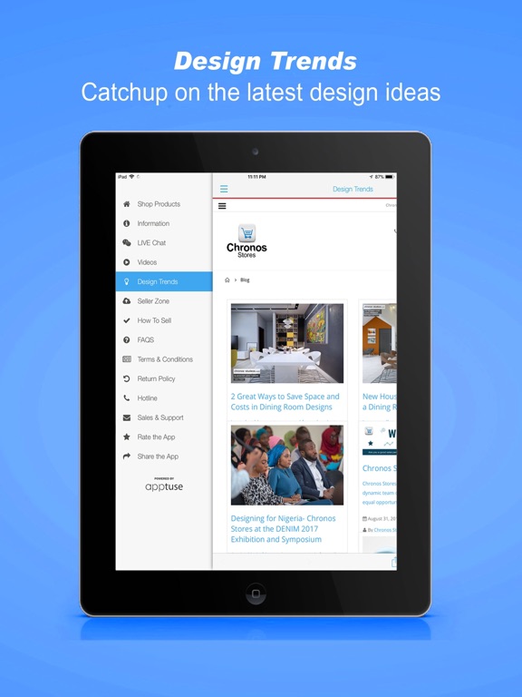 Chronos Stores iPad screenshot