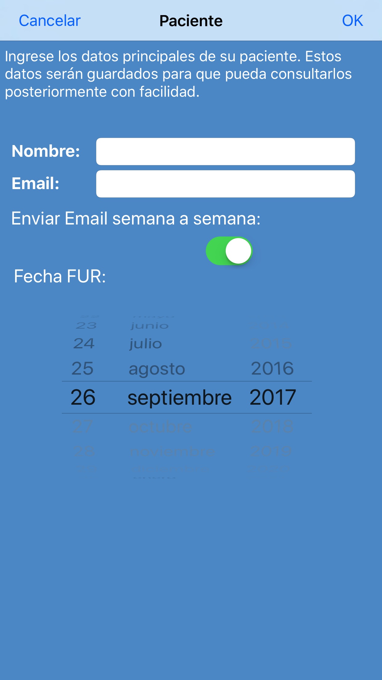 Screenshot 3 of Gestograma para Médicos