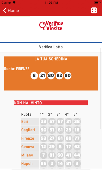 VerificaVincite Estrazioni screenshot 4