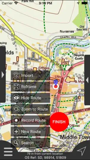 Screenshot von Yorkshire Dales Maps Offline auf dem iPhone 6