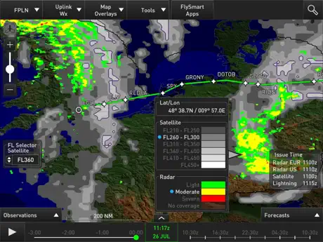Weather on Board designed for FlySmart with Airbus