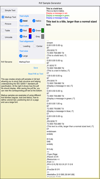 PdfSampleGenerator screenshot 2