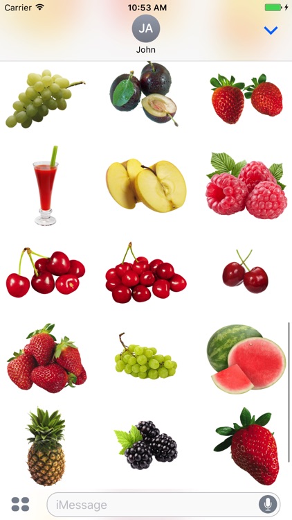 Fruits Pack for iMessage!