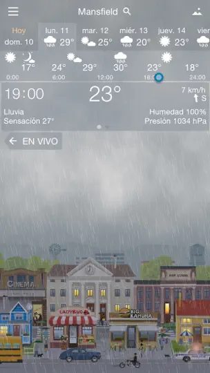 Captura de pantalla de YoWindow Tiempo en iPhone 3