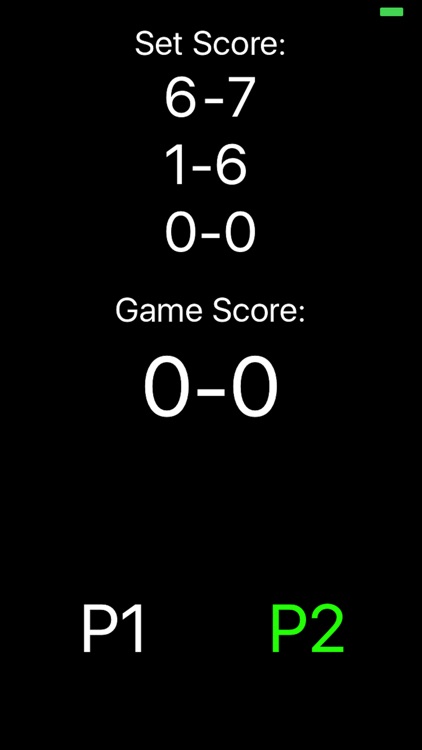 Tennis Scorekeeper App
