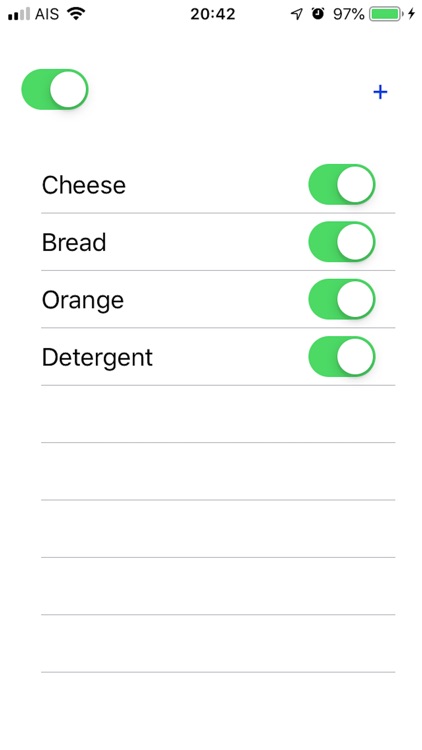 Coziplace Shopping List