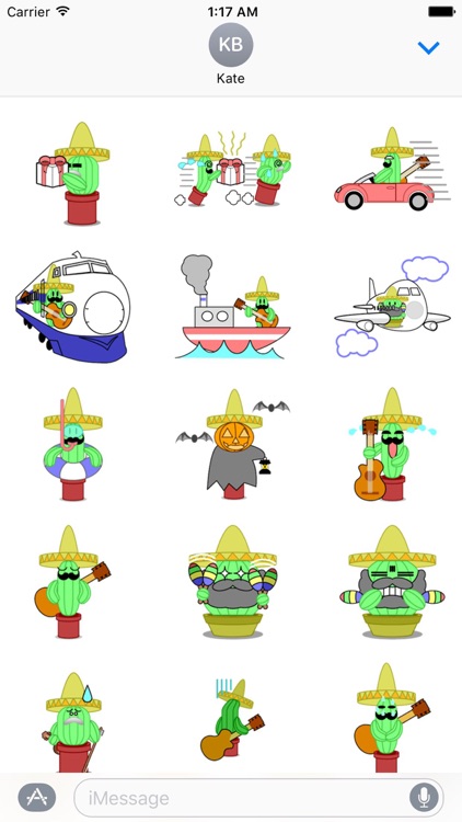 Mexico Cactus Music Band Emoji screenshot-3