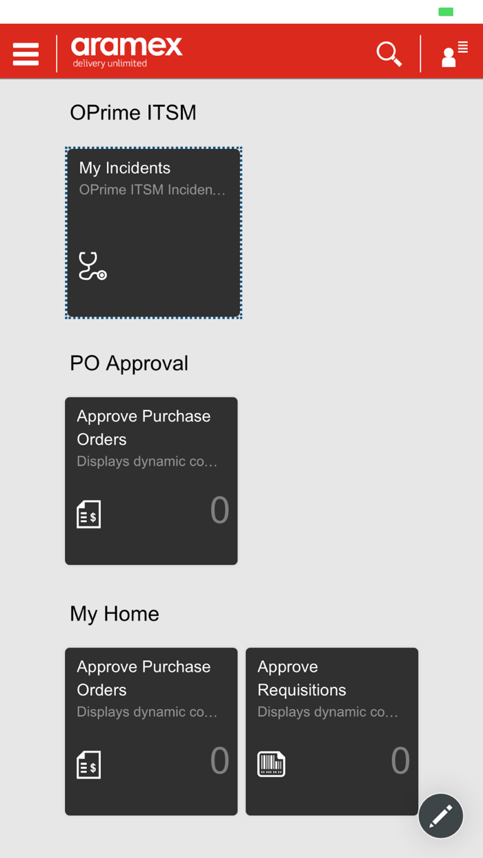 Aramex SAP Fiori app
