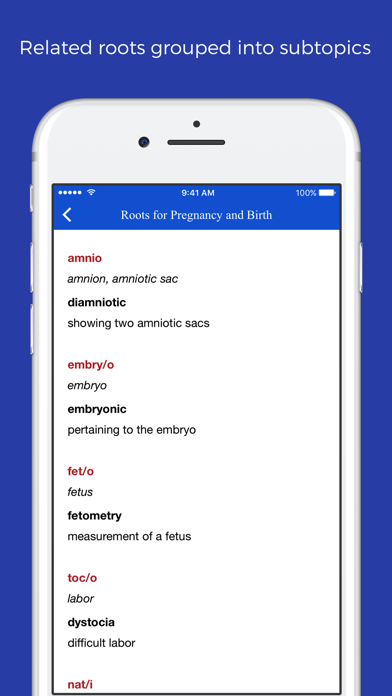 Medical terminology - roots Screenshot