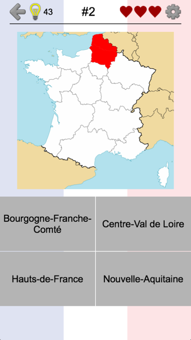 Screenshot #1 pour Les régions françaises - Quiz