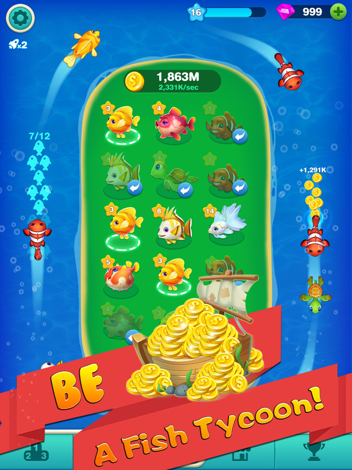 Merge Fish - Idle Tycoon Game