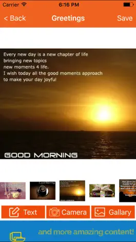 Game screenshot Good Morning Card Creator apk
