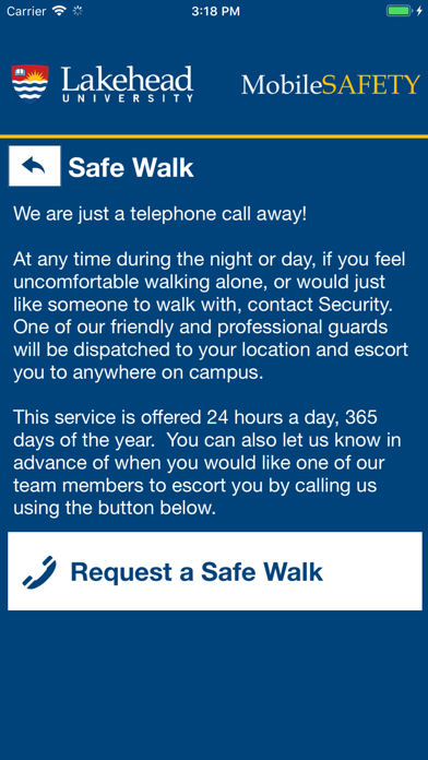 Mobile Safety - Lakehead U Screenshot