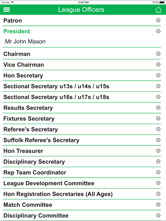 Eastern Junior Alliance League iPad screenshot