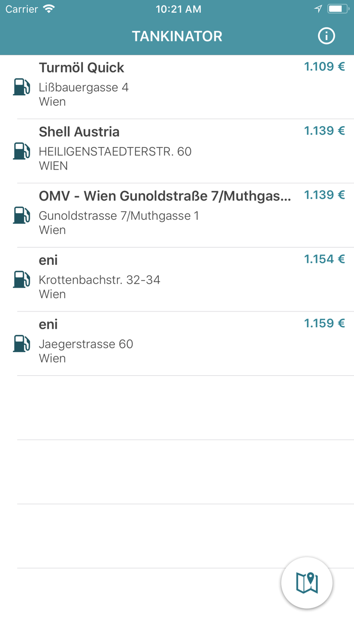 Tankinator - Billig Tanken