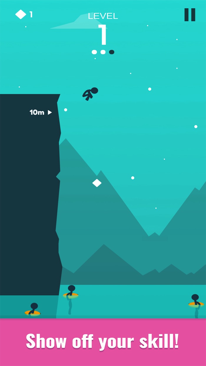 Stickman Cliff Flip Diving
