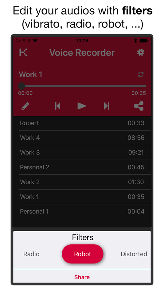 #2. Voice & Audio Recorder PRO (iOS) 由: KISSAPP, S.L.