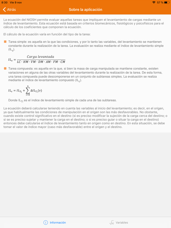 Screenshot #5 pour Manipulación Manual de Cargas