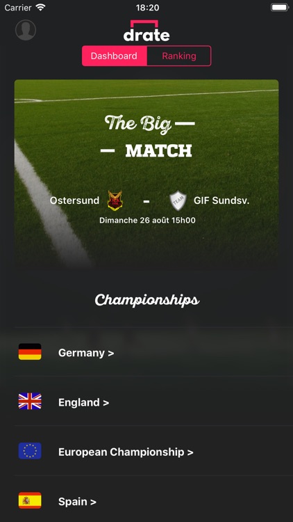 Drate - The football ratings