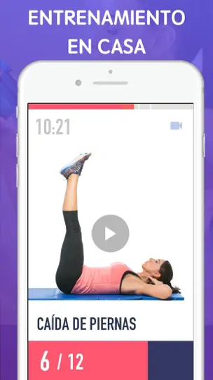 Captura de pantalla de Mujeres Fitness - Abdominales en iPhone 2