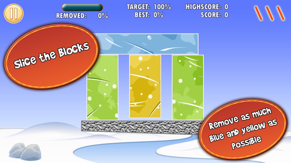 #1. Cut Ice Blocks With Three Slices Pro (iOS) 由: Vinta Games