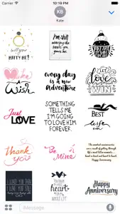 Happy Anniversary Quotes Sticker Pack screenshot #3 for iPhone