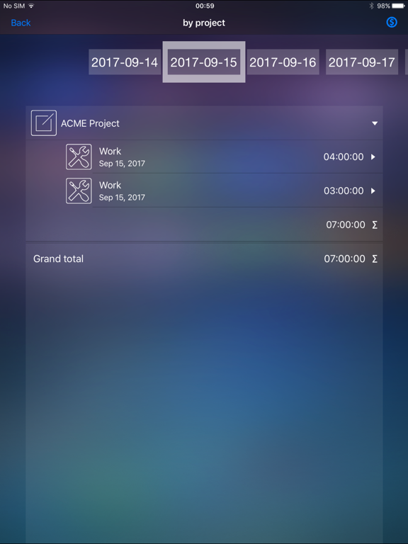 Live Time - Time Tracker iPad screenshot 4 - Finance app