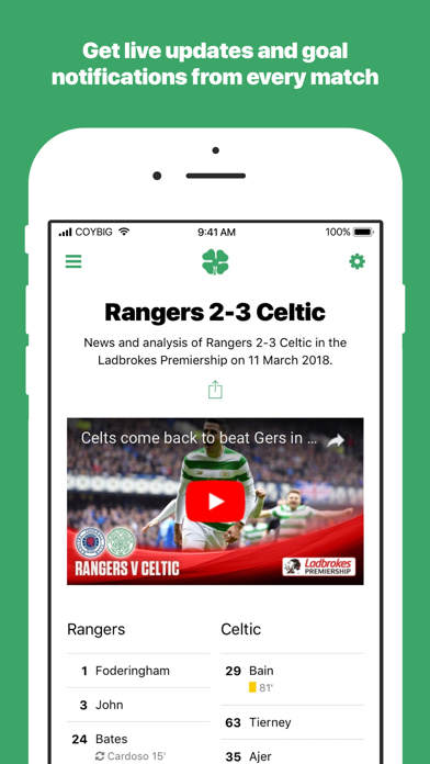 Celtic news now iPhone screenshot 5 - Sports app