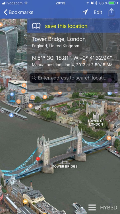 GPS location 3D/flyover