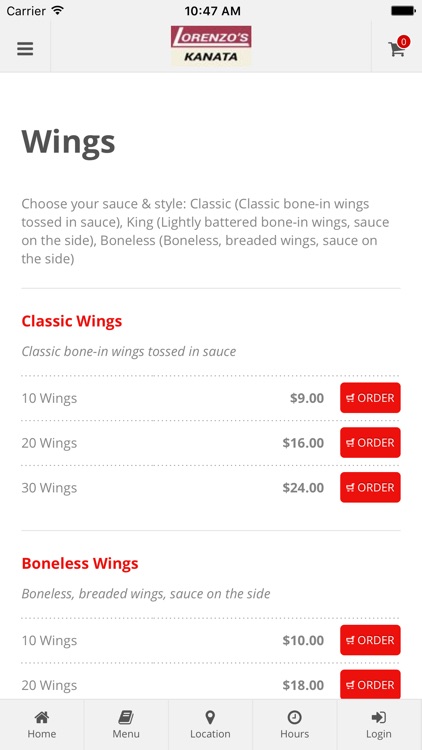 Lorenzo's Kanata Pizzeria Online Ordering