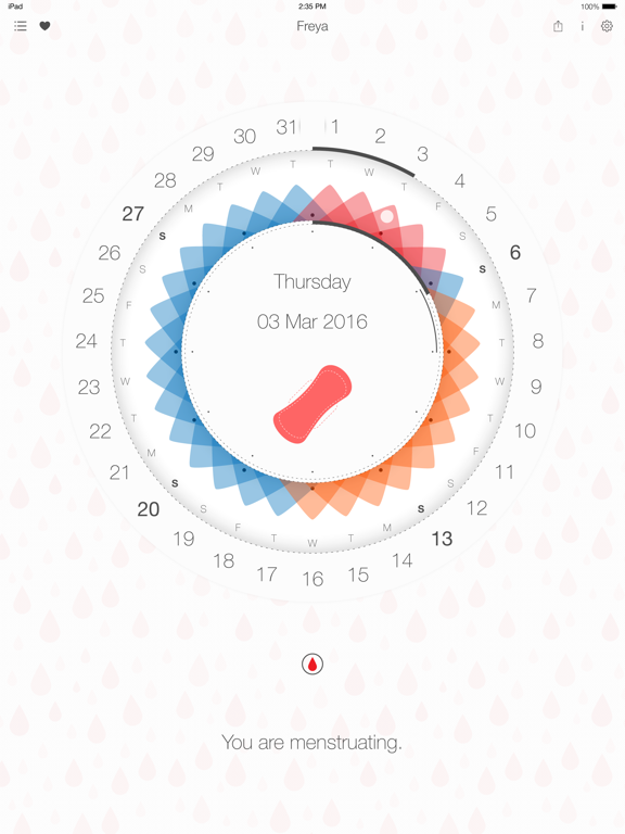 Screenshot #4 pour Period tracker • Freya