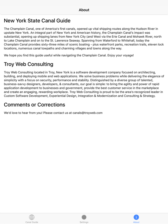 Canal Guide iPad screenshot 2 - Travel app