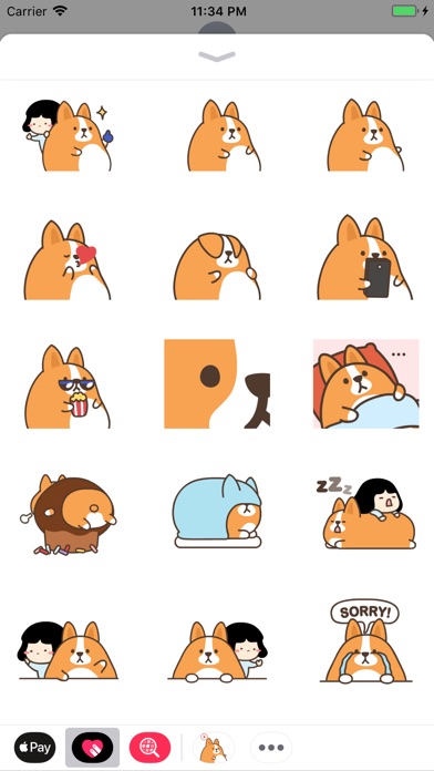 Animated Dog Corgi Stickers screenshot 2