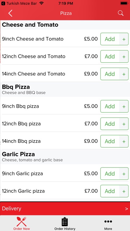 USA Chicken Pizza kebab Burger