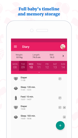 Baby Tracker & Diary - MeGrow(圖2)-速報App