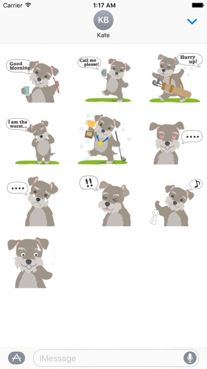 Cute Schnauzer Dog Love Golf